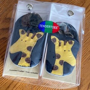 TenderToes Leather Booties Giraffe